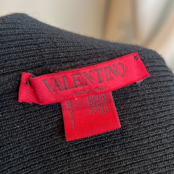 Valentino Black Valentino Garavani VLTN Beanie Virgin Wool Cashmere - Picture 4 of 6